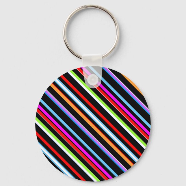 Porte-clés Jolies rayures colorées (Recto)