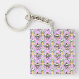 Porte-clés Jolis motifs de fées et d'étoiles et de lunes