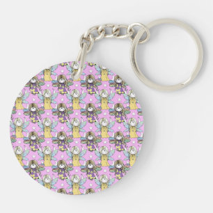 Porte-clés Jolis motifs de fées et d'étoiles et de lunes