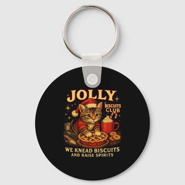 Porte-clés Jolly Biscuits Club We Knead Cat Xmas  (Recto)