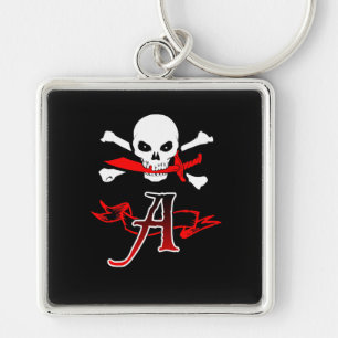 Porte-clés Jolly roger A Monogramme Initial
