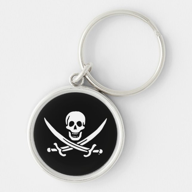 Porte-clés Jolly roger drapeau de pirate (Devant)