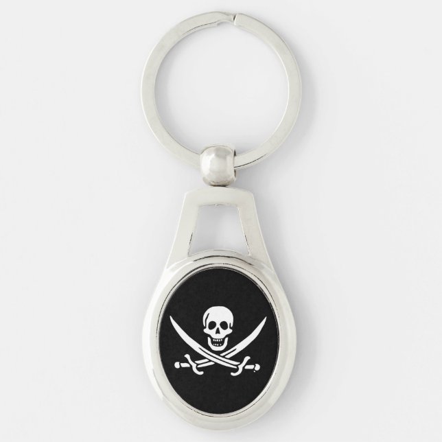 Porte-clés Jolly roger drapeau de pirate (Devant)