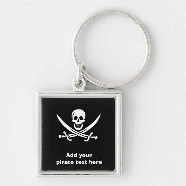 Porte-clés Jolly roger drapeau de pirate (Devant)