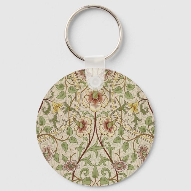 Porte-clés Jonquille Classique Fleur de William Morris (Recto)