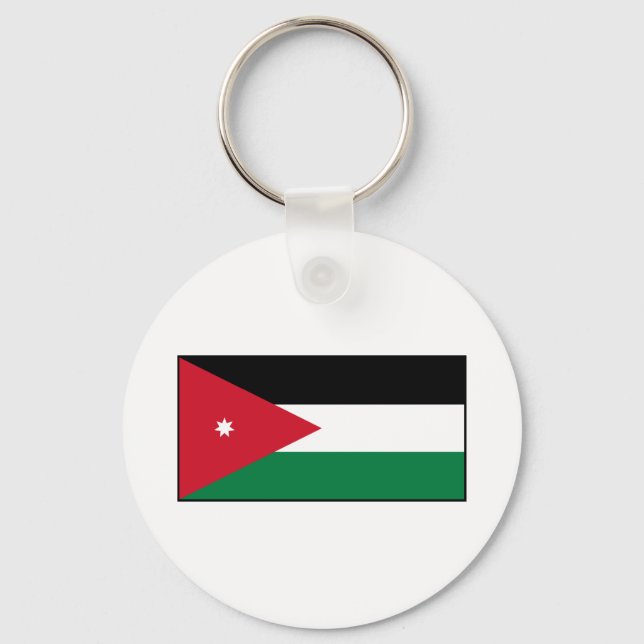 Porte-clés Jordanie - Drapeau jordanien (Recto)