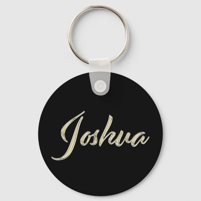 Porte-clés Joshua Name whitegold Button (Recto)
