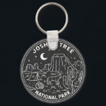 Porte-clés Joshua Tree National Park Vintage Monoline<br><div class="desc">Joshua Tree monoline artwork. The park is named for the region’s twisted,  bristled Joshua trees,  the park straddles the cactus-dotted Colorado Desert and the Mojave Desert.</div>