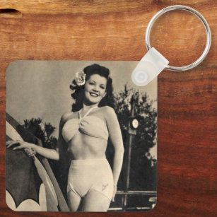 Porte-clés Jote Vintage Pin Up Girl Photo Porte - clé