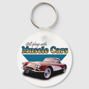 Porte-clés Joue avec des voitures musculaires