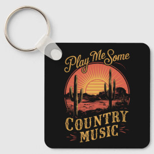 Porte-clés Joue-moi de la musique country western cow-boy vin