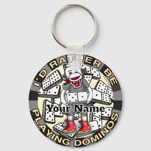 Porte-clés Jouer aux dominos (Recto)