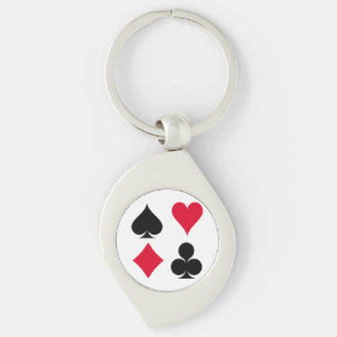 Porte-clés Jouer des symboles de cartes motif