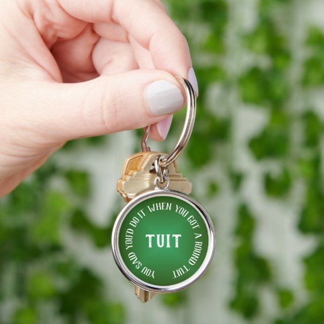 Porte-clés Jouer Vert Gradient "Une Tuit Ronde" (main)