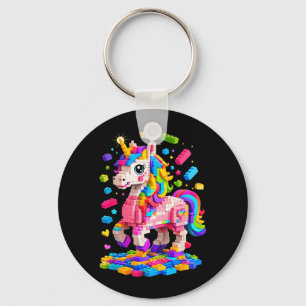 Porte-clés Jouet en briques blocs de construction Licorne mig
