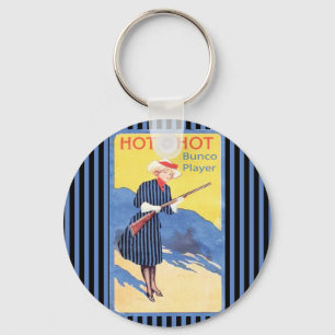 Porte-clés joueur chaud de bunco de tir