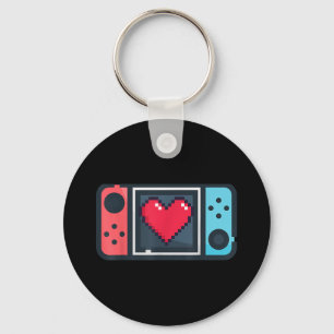Porte-clés Joueur Coeur Pixel Valentines Jour T Pour Les Homm