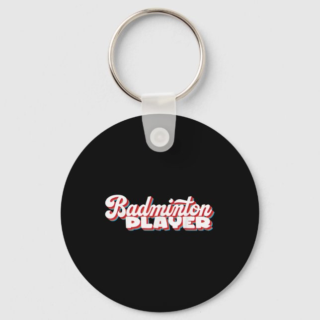 Porte-clés Joueur de Badminton (Recto)