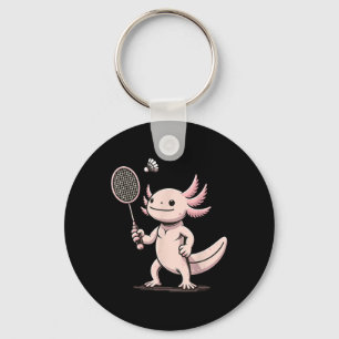 Porte-clés Joueur de badminton axolotl navette sport