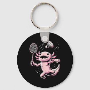 Porte-clés Joueur de badminton axolotl navette sport
