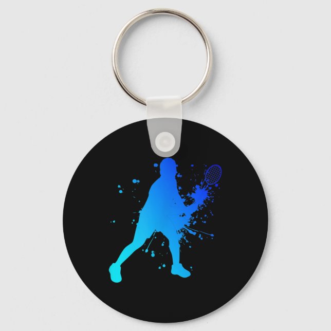 Porte-clés Joueur de badminton de squash de navette (Recto)