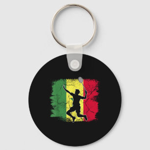 Porte-clés Joueur de badminton Drapeau sénégalais Sénégal