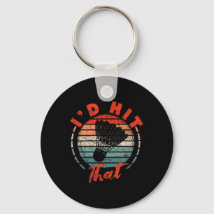 Porte-clés Joueur de badminton drôle Refroidi Vintage Shuttle