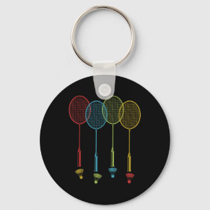 Porte-clés Joueur de badminton Équipe de navette Entraîneur d
