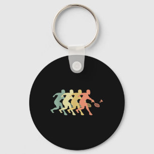 Porte-clés Joueur de badminton - Idée cadeau rétro badminton