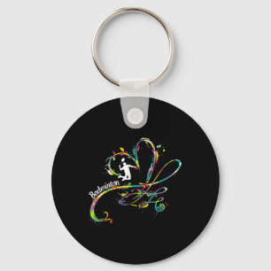 Porte-clés Joueur de badminton Joueur de volant Badminton