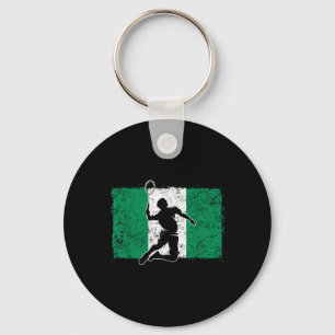 Porte-clés Joueur de badminton Nigeria Drapeau nigérian Niger