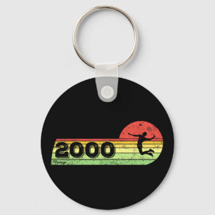 Porte-clés Joueur de badminton Vintage 2000 Birthday Shuttle 