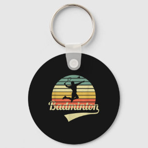 Porte-clés Joueur de badminton vintage Badminton Sport