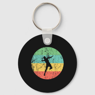 Porte-clés Joueur de badminton vintage rétro Badminton