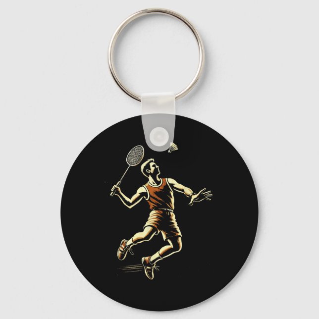 Porte-clés Joueur de badminton volant  (Recto)