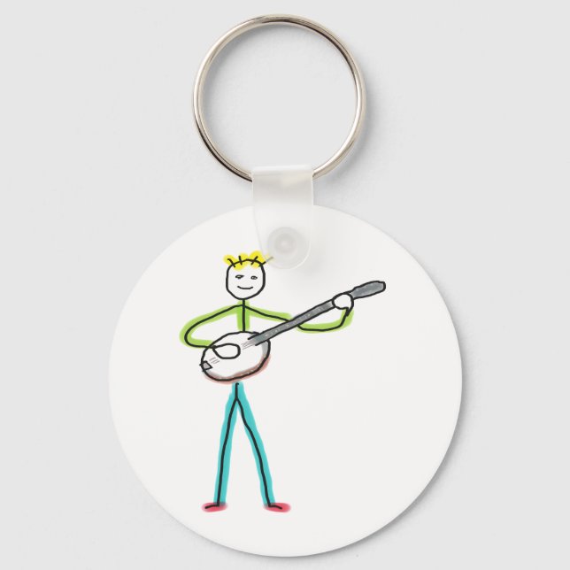 Porte-clés Joueur de banjo bâtonnet (Recto)