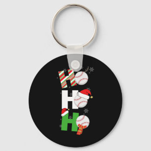 Porte-clés Joueur de baseball de Noël amusant Joueur de tatou