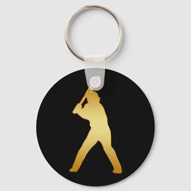 PORTE-CLÉS JOUEUR DE BASEBALL D'OR (Recto)