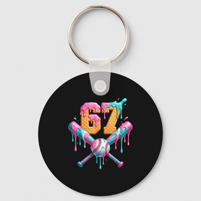 Porte-clés Joueur de Baseball Drip Numéro 67  (Recto)