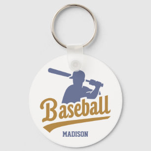 Porte-clés Joueur de baseball personnalisé et couleur