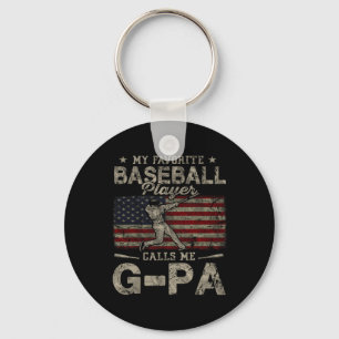 Porte-clés Joueur de baseball préféré m'appelle G-pa Fête des