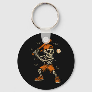 Porte-clés Joueur de baseball squelette Costume drôle Hallowe