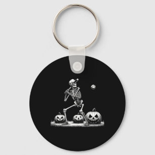 Porte-clés Joueur de baseball squelette Halloween Hommes Femm