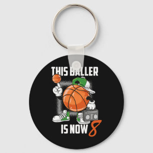 Porte-clés Joueur de basket-ball 8 Ans Amusant 8 Ans Enfant