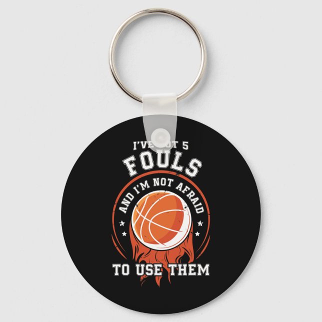 Porte-clés Joueur de basket-ball amusant Cadeau - Boucles 5 V (Recto)