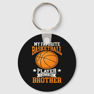 Porte-clés Joueur de basket-ball préféré appelle frère bas t