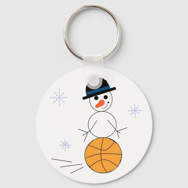 Porte-clés Joueur de basket-ball Snowman (Recto)