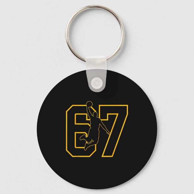 Porte-clés Joueur de basketball Drip numéro 67  (Recto)