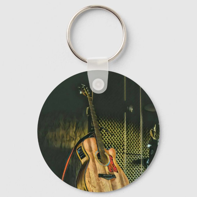 Porte-clés Joueur de basse guitare (Recto)