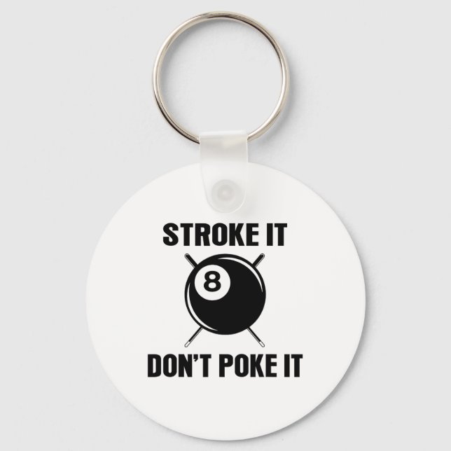 Porte-clés Joueur de billard de billard Snooker Drôle Stroke  (Recto)